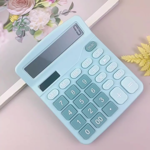 เครื่องคิดเลข ดิจิตอล 12 หลัก มีสองสี สีฟ้าและชมพู ปุ่มขนาดใหญ่ เครื่องคิดเลขดิจิตอลช่วยคำนวณ ดิจิตอล ช่วยในการทำบัญชี