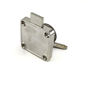 FIX-IT CORNER Drawer Lock Stainless Steel Cold Rolled Steel + Alloy 3.6 cm Black/White/Silver Key Lock for Doors or Drawers Install with Screws Durable and Easy to Use Comes with Two Keys