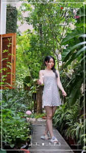 Đầm ngủ WANNABE váy ngủ DNS95 áo ngủ 2 dây lụa mango mềm mịn dạng ống ngang viền ren đơn giản nhưng rất xinh xắn