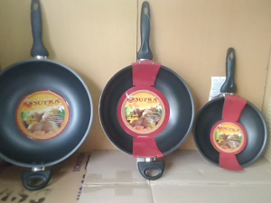 Wajan Kuali Penggorengan / Stir Wok 22 - 28 - 30 / Supra / Teflon