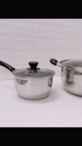 Nồi nấu xoong Inox nấu súp cao cấp cực dày có tay cầm tiện lợi - Tâm Tâm Foods