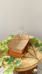 50 Pcs Paper Tray 16x9x5 l Nampan Kertas l Food Tray Paper Bahan ECO Kraft Small 16x9x5