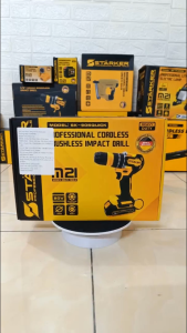 Máy khoan pin cầm tay STARKER công nghệ Đức động cơ từ không chổi than chuyên dụng cho thợ