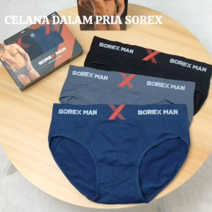 Celana Dalam Pria Sorex M 3814 Seamless Collection Size M-L & XL-XXL Super Stretch Satuan Dan Kotak