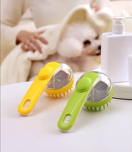 Petcho🌈2 in 1แปรงอาบน้ำสัตว์เลี้ยง แปรงอาบน้ำซิลิโคน หวีแปรงขนสัตว์ การใช้แบบเปียกและแห้ง ใส่แชมพู จับถนัดมือ