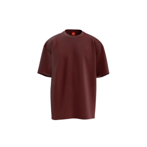 Classic Oversize T-Shirt Merah Maroon Kaos Premium T-Shirt Embossed Monogram Logo Limited Edition