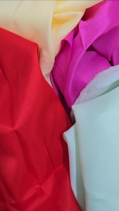 ผ้าซับใน ผ้าออแกนซ่า 45 นิ้ว (ขายเป็นหลา) ผูกเวที ผูกประดับ ตรานกยูง