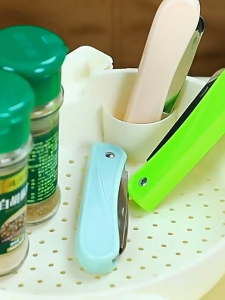 Foldable three-use stainless steel plastic handle fruit knife can be planed and cut