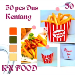Box French Fries Besar 50pcs - Dus French Fries Besar / Dus Kentang Goreng