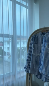 NANDO ATASAN KEMEJA SALUR WANITA MOTIF BUNGA FULL KANCING KERAH MANDARIN FASHIONABLE
