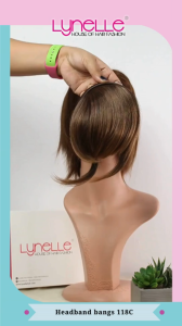 Synthetic Headband Full Bangs with Sideburn 118C