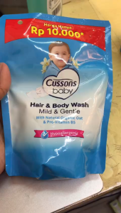 CUSSONS Hair & Body Wash 200ml Refill | Mild Gentle Biru