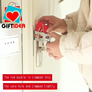 🔥SG LOCAL Seller🔥 Portable Door Lock Safety Latch Metal Lock Travel Home Room Hotel Anti Theft Security Lock