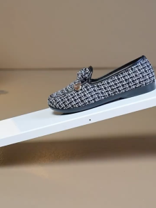 Summer New Casual Comfortable flat doll shoes for women soft slip-on sapatos Checkered canvas shoes