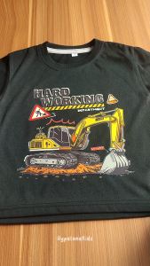 Baju Kaos Distro Anak Laki-laki Karakter Excavator Keren Import 1-10 Tahun - Hypelane & DTF2