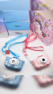 Kids Digital Camera 1080P with 32GB TF Card Unicorn Cover HD Video 5 Educational Games 8x Zoom 40M 2.0 Inch IPS Screen