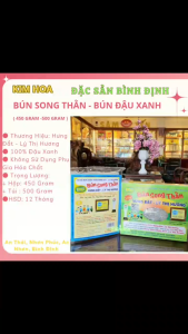 Bún Song Thằn- Bún làm từ đậu xanh-450gr/500gr - đặc sản Bình Định (hiệu Hưng Đắt - Lý Thị Hương)