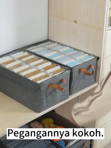 【dengan penutup】tahan debu storage box Lipat kotak penyimpanan baju dengan penutupbox baju box baju kotak penyimpanan Pakaian dalam mainan box penyimpanan serbaguna