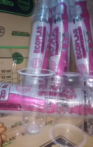 Gelas Oval 22oz Cup cup gelas 22oz 8GRAM ecoplast PREMIUM bening higienis isi 50 pcs