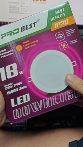 Lampu Downlight Led Inbow Probest 6W 9W 12W 18W Putih 55inch Superbright AN