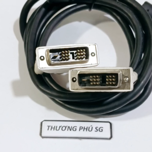 Cáp DVI / Cáp 2 đầu DVI - D (Chuẩn 24 + 1 Kim) - Cáp dài 1.5M (ZIN 2 đầu Trắng)