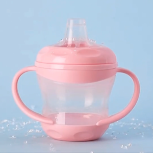 Sweetybayibayi 160ml Baby Water Bottle Learning Cup Kids Training Cup  With Handle Soft Spout Learn to Drink Cup
