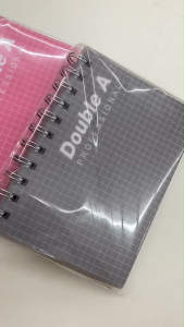 Double A สมุดริมลวด ปกพลาสติก Professional ขนาด A6 หนา 70แกรม จำนวน 100แผ่น สมุดโน๊ต (ราคา/เล่ม) | เคแคมปัส เครื่องเขียน