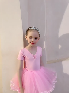 Váy Múa Ba Lê Dài Tay KIDSBALLET Váy Múa Liền Lưng Nơ Đầm Múa Cho Bé Váy Múa Trẻ Em Váy Múa Cho Bé