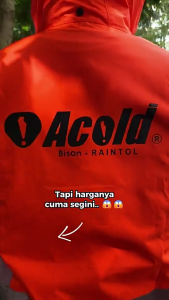 Jas Hujan Acold Raintol Bison Proyek Outdoor Pekerja Tambang
