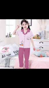 CIAHAW-Baju Tidur Anak DTF Lengan Panjang dan Pendek Usia 3-10 Tahun/Katun Premium