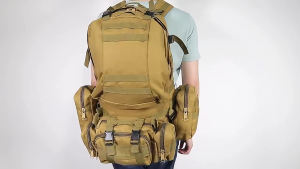 🇹🇭🔥4IN1🔥 กระเป๋าเป้ 55L กระเป๋าเดินทาง กระเป๋าลายพราง กระเป๋าท่องเที่ยว กระเป๋าเป้ลายพราง มี 3ส่วน กระเป๋าเป้ใบใหญ่ / กระเป๋าด้านหน้า (ถอดมาใช้สะพายข้างได้) / กระเป๋าด้านข้าง 2 ฝั่ง (ถอดออกมาใช้คาดเข็มขัดได้) ลายทหาร ทนทานกันน้ำแข็งแรงใส่ของได้เยอะ