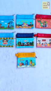 Pouch 2 RUANG Seri Boy Dompet Anak Dompet Suvenir Gift Ulang Tahun