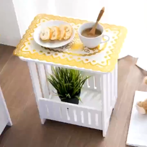 Sean 2# Bedroom Mini Bedside Small Square Table Simple Living Room Square Leisure Small Tea Table