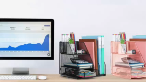 Foldable Office Document File / Storage Box / Desktop Organizer / Multi-functional Book Magazine Storage Stationery
