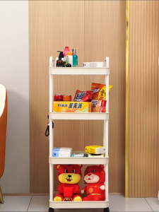 ชั้นเก็บของมีล้อ2/3/4/5ชั้น ชั้นวางรถเข็น รถเข็นอาหาร ชั้นเก็บของในครัว ชั้นวางของพลาสติก พร้อมล้อเลื่อน+ที่จับ