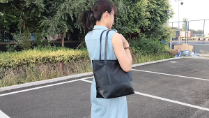 Eva Tote Bag Large Storage Capacity Zipper Opening Office Bag Work Bag Premium Fabric Chic Design