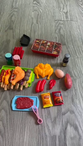 27 PCS Mainan bbq playset mainan masak masakan anak mainan barbeque grill