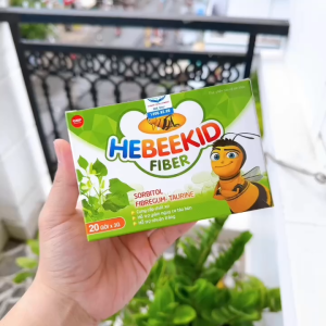 HEBEEKID FIBER (20 gói) - Bổ sung chất xơ giúp giảm tình trạng táo bón cho bé từ 1 tuổi.