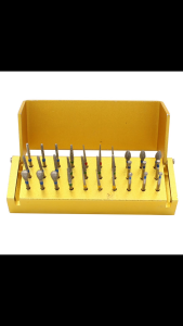 30Pcs/set Aluminium Dental Burs Kit with Holder Dental Diamond Burs for High Speed Handpiece Turbine + Burs Placement Box