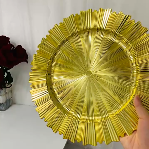 PVC 13\" Charger Plate Tray Wedding Hotel Party Craft Tray Plastic Tray Plate Table Set Up Plate Divider COD