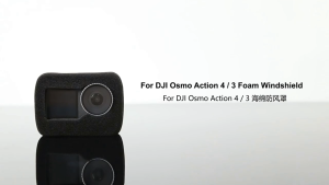 Windslayer Frame For DJI OSMO Action 5/4/3 Camera Soft Noise Reduction Wind Sponge Case Black Windshield Foam Cover Windproof