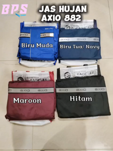 Jas Hujan Axio 882 Stelan Baju Celana List Full SILVER/Mantel Mantol Ujan Raincoat Anti Bocor Rembes