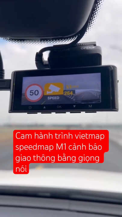 CAMERA HÀNH TRÌNH VIETMAP SPEED M1 CẢNH BÁO GIAO THÔNG, GHI HÌNH TRƯỚC SAU 2K, KẾT NỐI ĐIỆN THOẠI