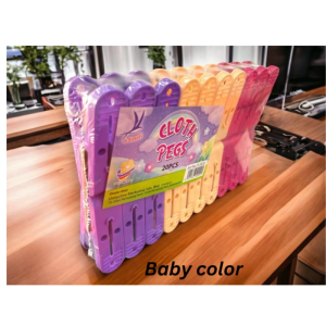 CLOTH PEGS HANG CLOTHES ON A CLOTHSLINE OR DRYING RACK INDOORS/OUTDOORS DRYING NATURALS (PLASTIC)