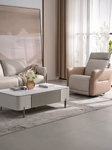 [Local stock] CHEERS First Class Small Apartment Fabric Sofa With Electric Recliner 50833
