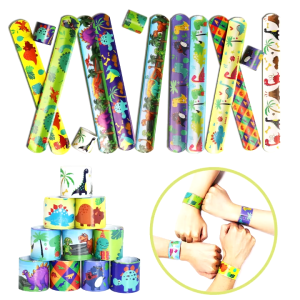10pcs Education Toys Cute Cartoon Animal Dinosaur Wristband Clap Slap Circle Toys for Kids