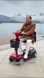 (SG Local inventory) Scooter for the elderly four-wheel electric vehicle to pick up children and elderly battery car family car Electric Scooter For Senior Citizen In India - Lazada
