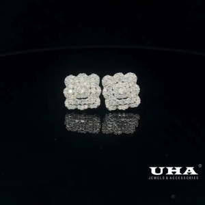 B1388 Bông tai nữ đính đá baguette siêu sang trọng UHA