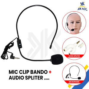 [KN ACC] BANDO MICROPHONE MIC CLIP ON 1 SET FOR KONTEN CREATOR / VLOGGER / LIVE / SOCIAL MEDIA