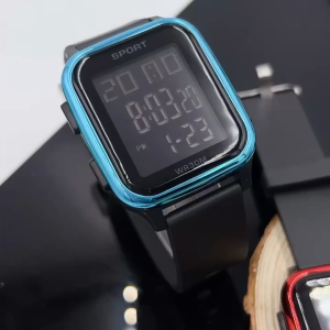 SPORT นาฬิกาข้อมือดิจิตอล ผู้หญิง แบรนด์แท้ กันน้ำได้ สายนาฬิกา ยางเรซิน ขนาด 38 มม